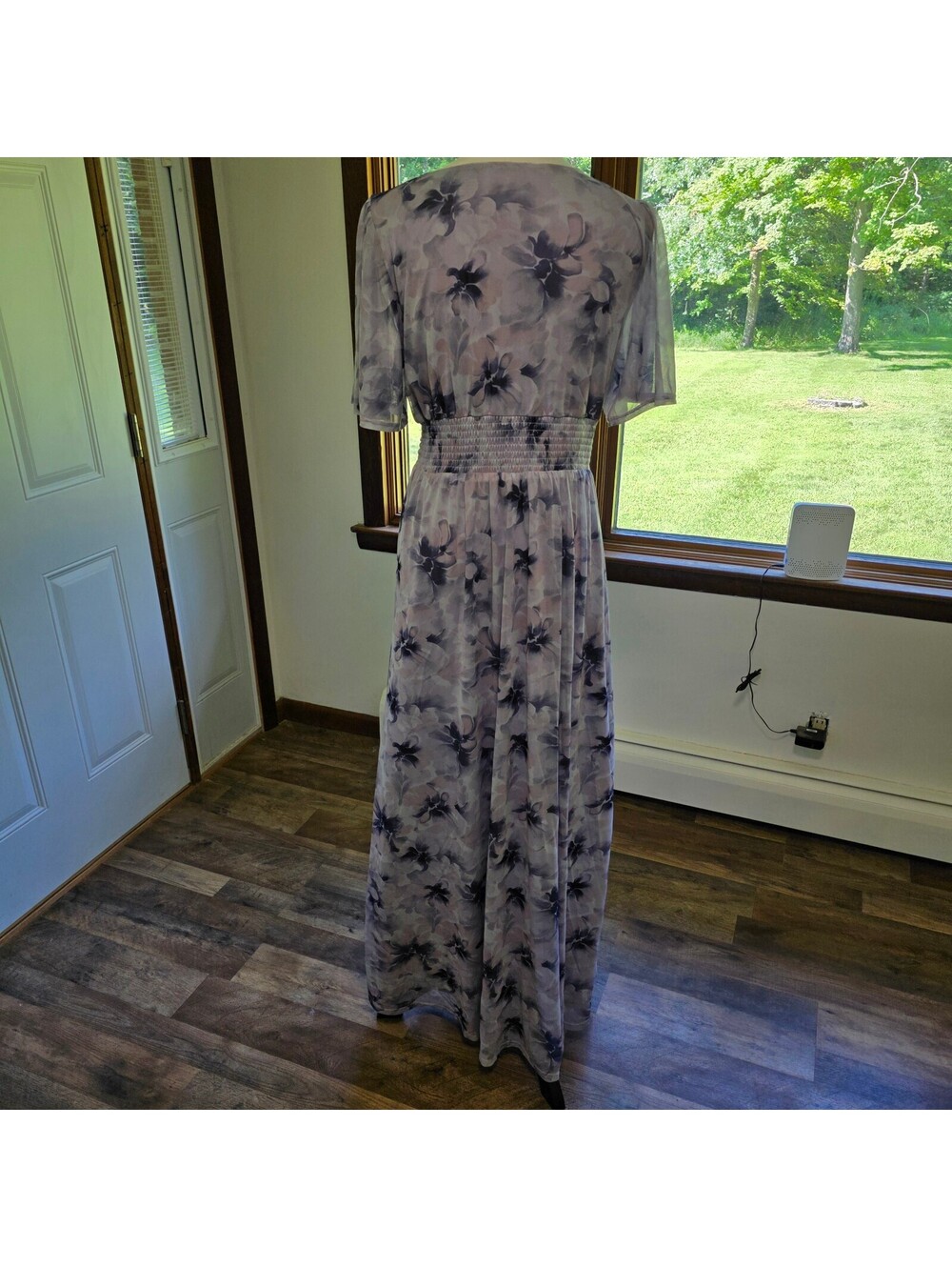 BalticBorn Dress Purple Floral Flowy Maxi Long Large - Picture 3 of 8